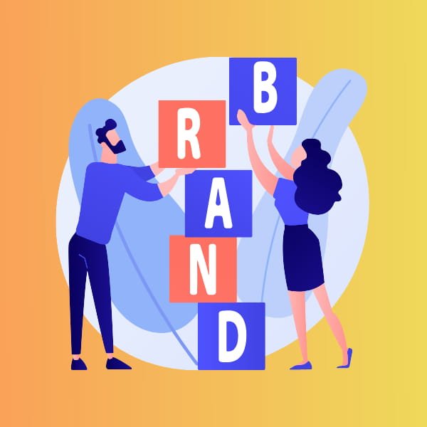 The two people explaining the value of Brand Management via Creative